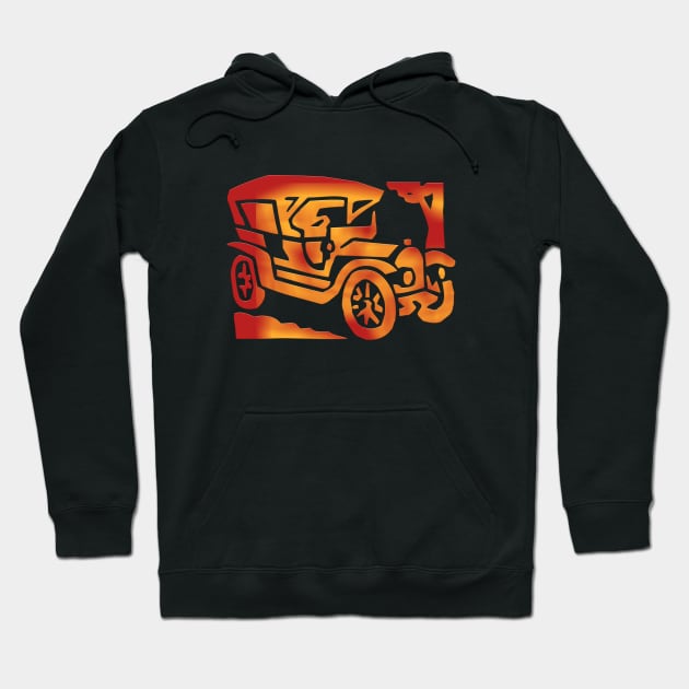 Vintage Ride - Nostalgic Old Times Jeep Car Hoodie by Salaar Design Hub